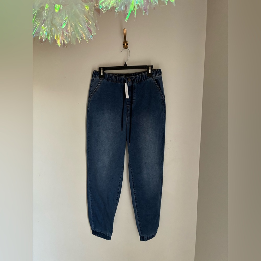 New York & Company Blue Jogger Denim Jeans Size Medium